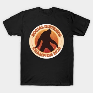 Social Distancing Champion 2020 Bigfoot T-Shirt